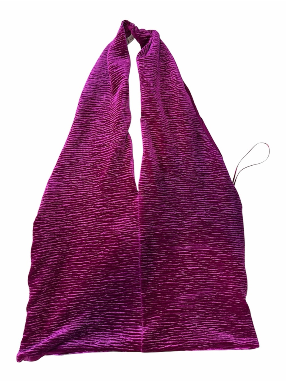 Anthropologie Dolan Velvet Halter Top in Deep Magenta Pink Medium Feminine Y2K